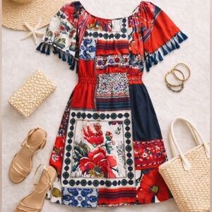 Anthropologie Vanessa Virginia Persian Rose Dress